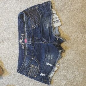 Almost Famous distressed jean shorts juniors 7 ..Shorts sale 2 for $12